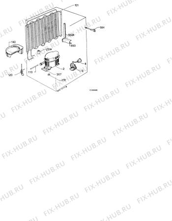 Взрыв-схема холодильника Electrolux ER1625P - Схема узла Functional parts